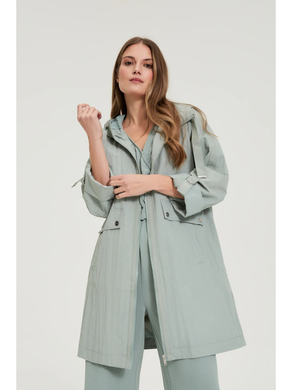 Moodo Parka jakna maslinasta Moodo