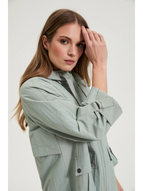 Moodo Parka jakna maslinasta Moodo