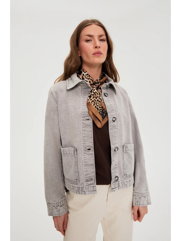 Moodo Teksas jakna siva Moodo