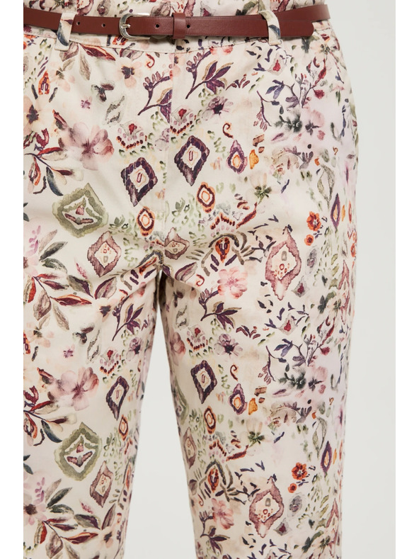 Moodo Uzorovane hlače bež Moodo