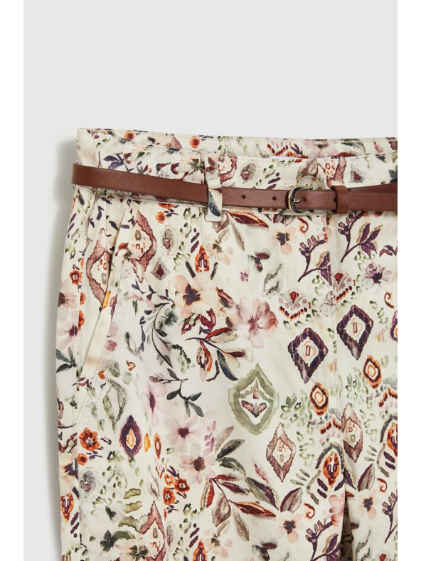 Moodo Uzorovane hlače bež Moodo