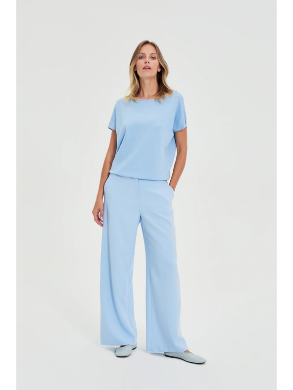 Moodo Odjelske hlače svijetloplava Moodo