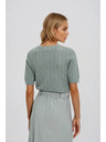 Moodo Maslinasti džemper s kratkim rukavima Moodo