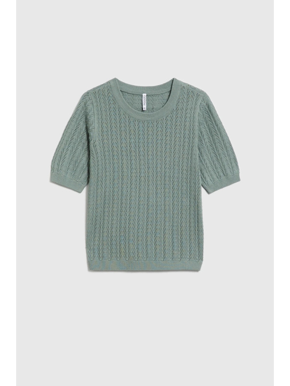 Moodo Maslinasti džemper s kratkim rukavima Moodo