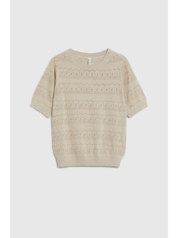 Moodo Azurni pulover s kratkim rukavima bež Moodo