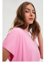 Moodo Ružičasta pamučna bluza s kratkim rukavima Moodo