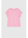 Moodo Ružičasta pamučna bluza s kratkim rukavima Moodo