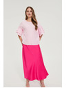 Moodo Ružičasta košulja s volanima na rukavima Moodo