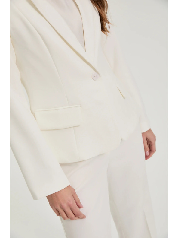 Moodo Sakо s jednim redom dugmadi bijelo Moodo