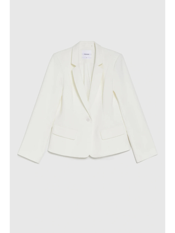 Moodo Sakо s jednim redom dugmadi bijelo Moodo