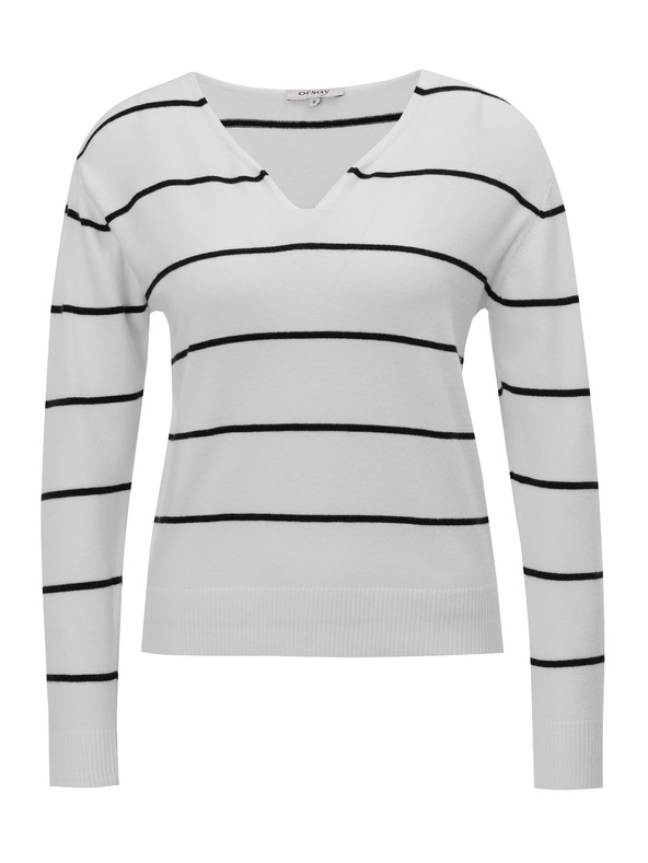 Orsay Crni prugasti ženski pulover ORSAY