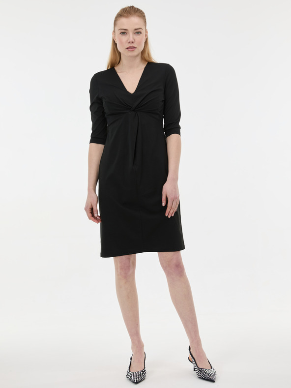 Orsay Crna ženska haljina do koljena ORSAY