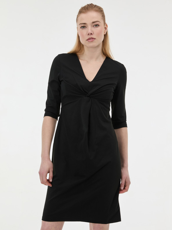 Orsay Crna ženska haljina do koljena ORSAY