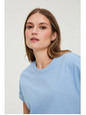 Moodo Pamučna plava bluza s kratkim rukavima Moodo