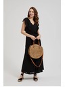 Moodo Pletena okrugla bež torbica Moodo
