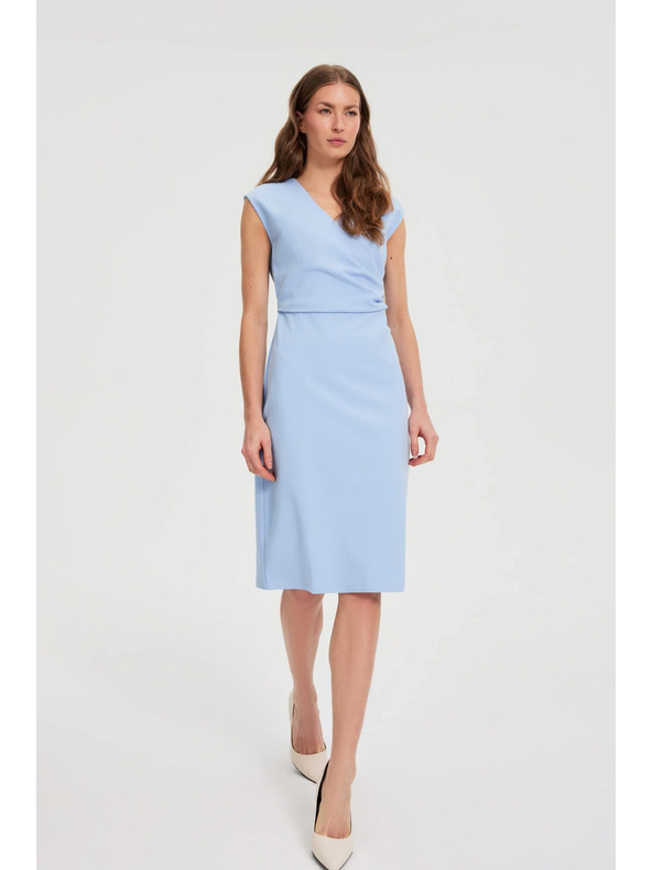 Moodo Plava nabrana suknja Moodo