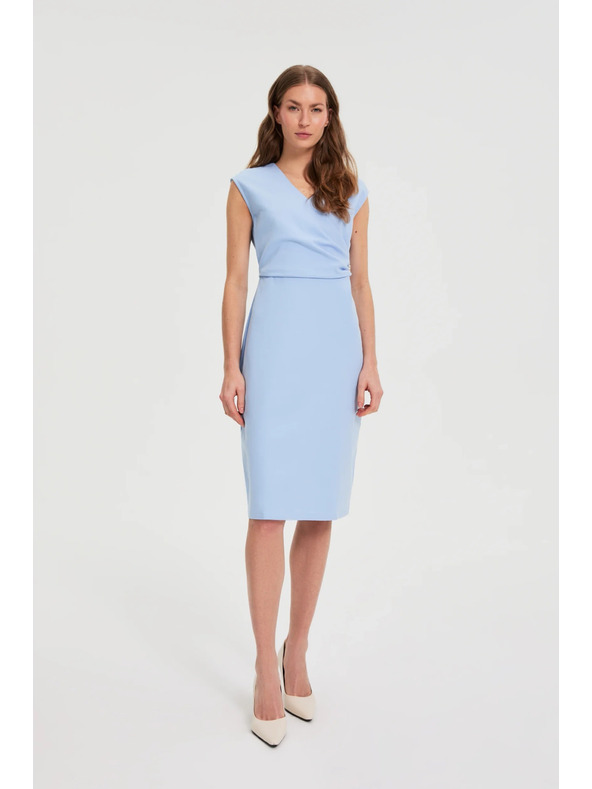 Moodo Plava nabrana suknja Moodo