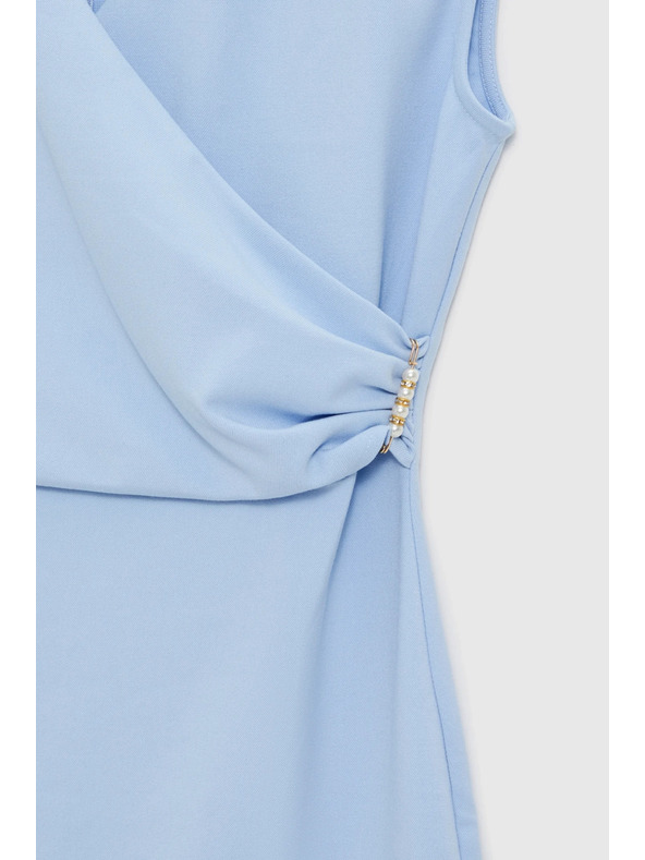 Moodo Plava nabrana suknja Moodo