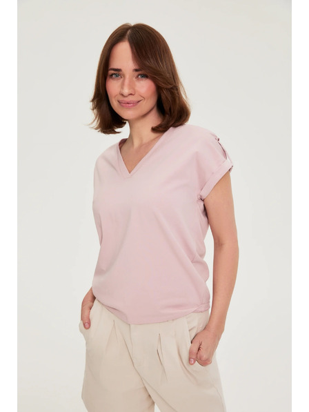 Moodo Pamučna majica ružičasta Moodo