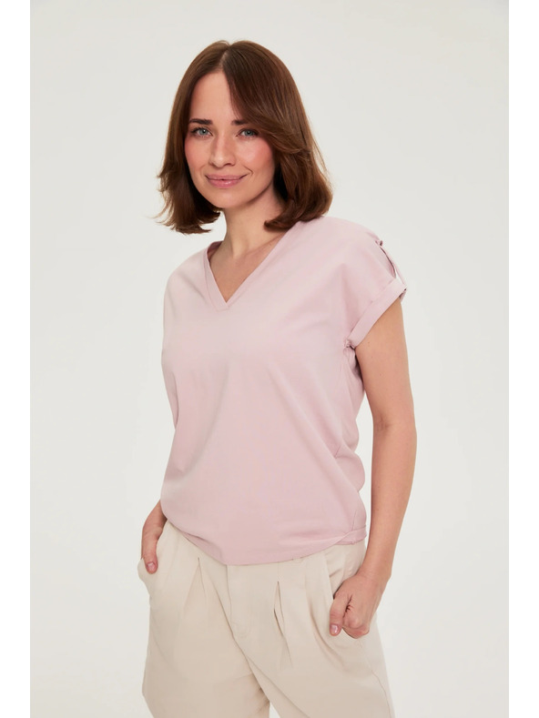 Moodo Pamučna majica ružičasta Moodo