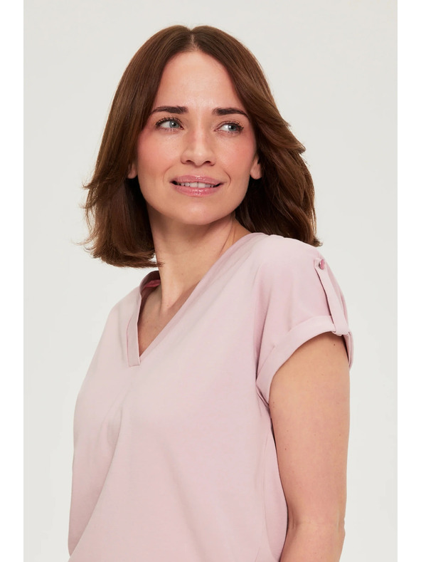 Moodo Pamučna majica ružičasta Moodo
