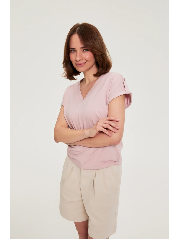 Moodo Pamučna majica ružičasta Moodo