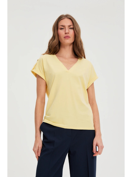 Moodo Pamučna majica žuta Moodo