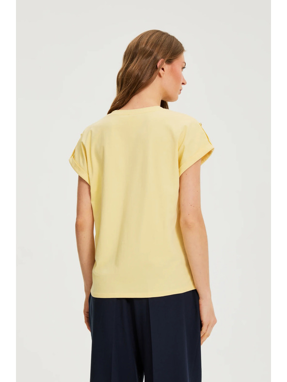 Moodo Pamučna majica žuta Moodo