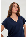 Moodo Pamucna majica tamno plava Moodo