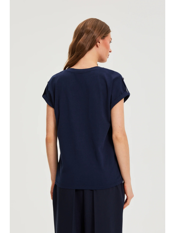 Moodo Pamucna majica tamno plava Moodo