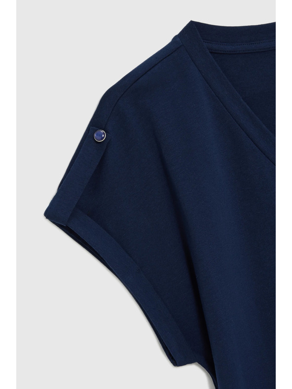 Moodo Pamucna majica tamno plava Moodo