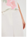 Moodo Hlače sa širokim nogavicama u naboru bijele Moodo