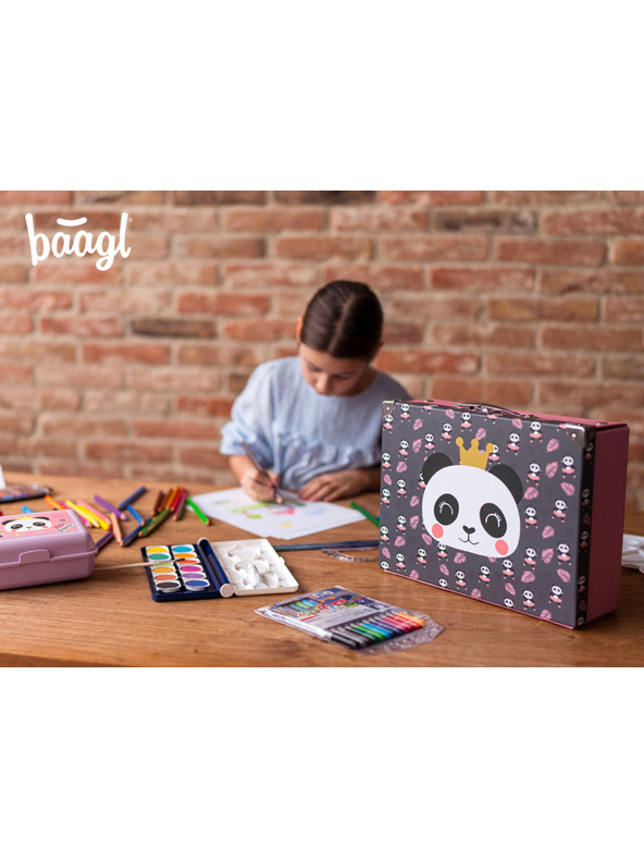 BAAGL  BAAGL Sklapivi školski kofer Panda s armaturom