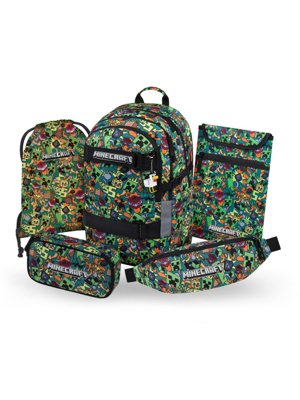 BAAGL  BAAGL SET 5 Skate Minecraft Chaos: ruksak, penal, vrećica, ledvinka, futrola za notebook