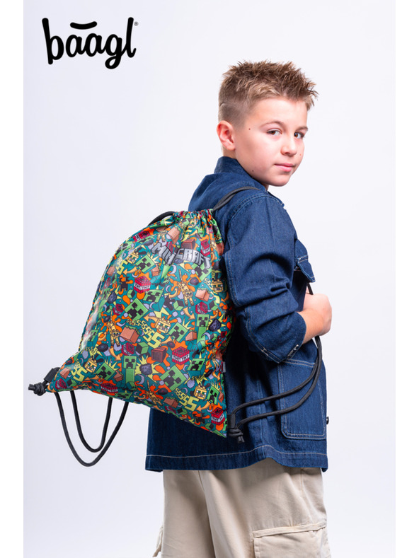 BAAGL  BAAGL SET 5 Skate Minecraft Chaos: ruksak, penal, vrećica, ledvinka, futrola za notebook