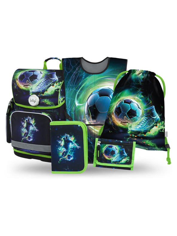 BAAGL  BAAGL SET 5 Ergo Nogomet Igrač: aktovka, pernica, vreća, kuhinjski pregača, novčanik