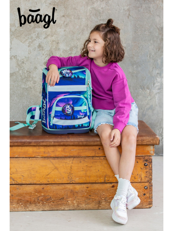 BAAGL  BAAGL SET 5 Zippy Plus Aurora: aktovka, pernica, vreća, kuhinjski pregača, novčanik GRS