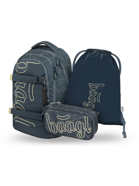 BAAGL  BAAGL SET 3 Skate Max Wave: ruksak, pernica, vreća GRS