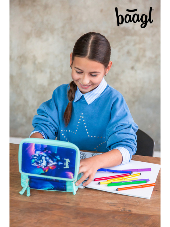 BAAGL  BAAGL Školska pernica trodijelna Aurora GRS