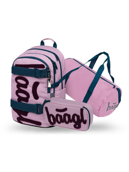 BAAGL  BAAGL SET 3 Skate Rose: ruksak, pernica, sportska torba GRS