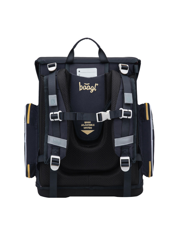 BAAGL  BAAGL SET 3 Ergo Unicorn Gold: školska torba, pernica, vrećica