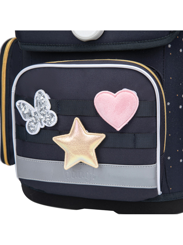 BAAGL  BAAGL SET 3 Ergo Unicorn Gold: školska torba, pernica, vrećica