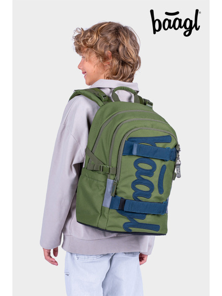 BAAGL  BAAGL SET 3 Skate Olive: ruksak, pernica, sportska torba GRS
