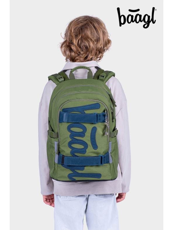 BAAGL  BAAGL SET 3 Skate Olive: ruksak, pernica, sportska torba GRS