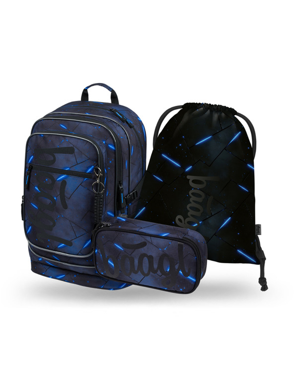 BAAGL  BAAGL SET 3 Cubic Flash: ruksak, pernica, vrećica GRS