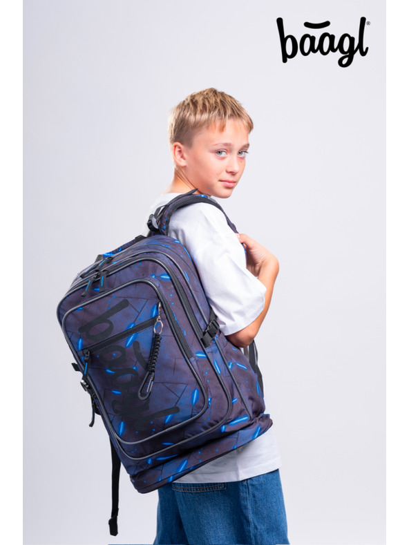 BAAGL  BAAGL SET 3 Cubic Flash: ruksak, pernica, vrećica GRS