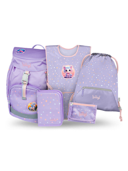 BAAGL  BAAGL SET 5 Airy Mažoretkinje: ruksak, pernica, vrećica, pregača, novčanik