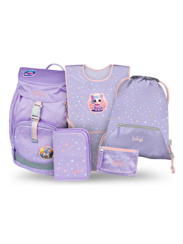BAAGL  BAAGL SET 5 Airy Mažoretkinje: ruksak, pernica, vrećica, pregača, novčanik