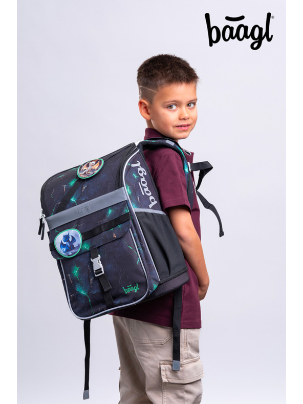 BAAGL  BAAGL Školska aktovka Zippy Zmajevi