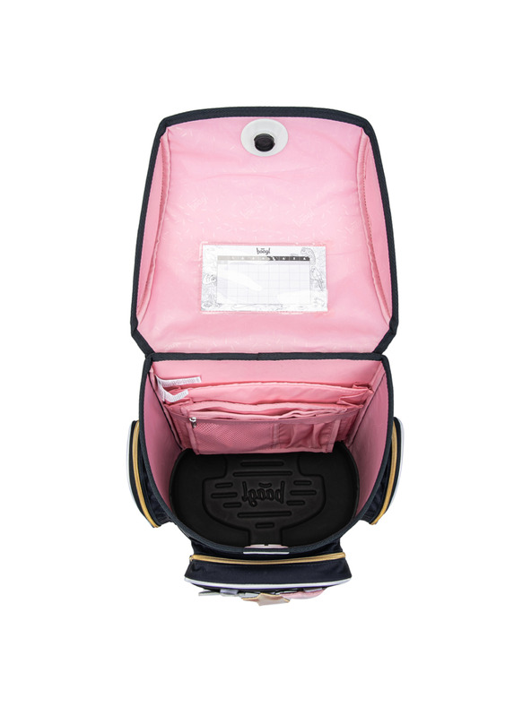 BAAGL  BAAGL SET 5 Ergo Unicorn Gold: aktovka, pernica, vrećica, pregača, novčanik